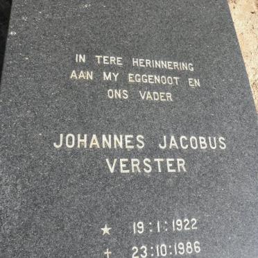 VERSTER Johannes Jacobus 1922-1986