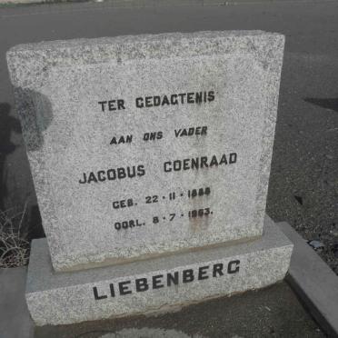 LIEBENBERG Jacobus Coenraad 1888-1963