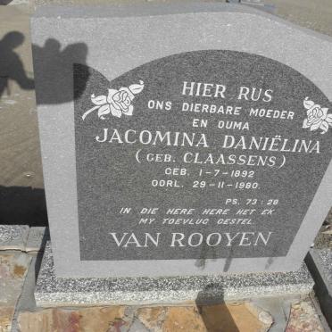 ROOYEN Jacomina Danielina, van nee CLAASSENS 1892-1980