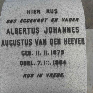 HEEVER Albertus Johannes Augustus, van den 1879-1964