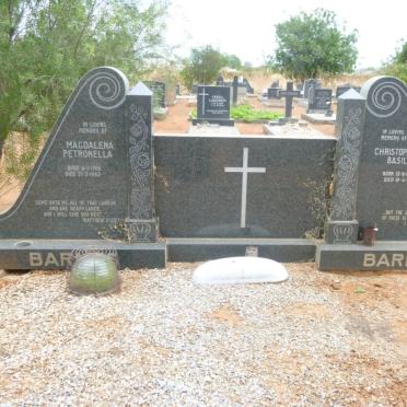 BARNES Christopher Basil 1899-1969 &amp; Magdalena Petronella ????-1963