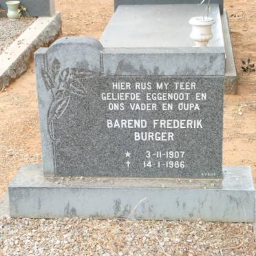 BURGER Barend Frederik 1907-1986