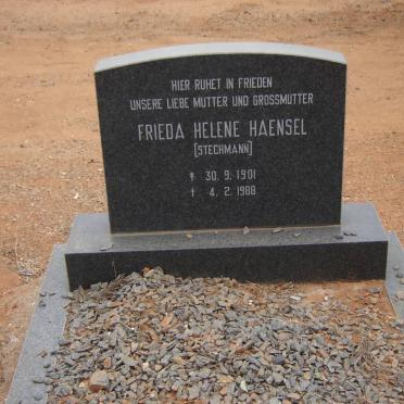 HAENSEL Frieda Helene nee STECHMANN 1901-1988