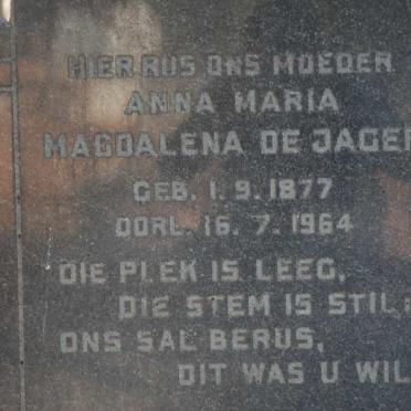 JAGER Anna Maria Magdalena, de 1877-1964