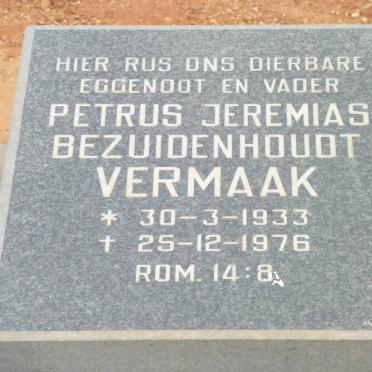 VERMAAK Petrus Jeremias Bezuidenhout 1933-1976