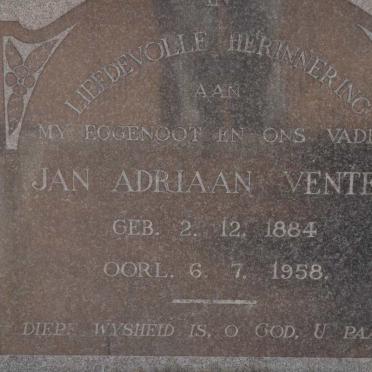 VENTER Jan Adriaan 1884-1958