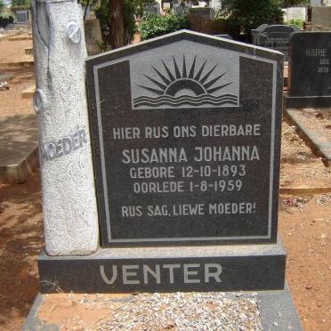 VENTER Susanna Johanna 1893-1959