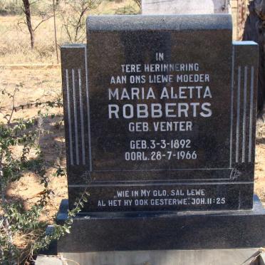ROBBERTS Maria Aletta nee VENTER 1892-1966
