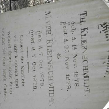 KLEINSCHMIDT Th. 1878-1878 :: KLEINSCHMIDT Math. 1879-1879