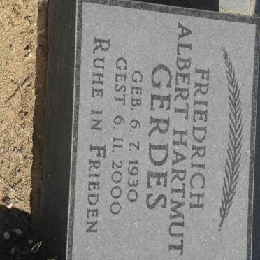 GERDES Friedrich Albert Hartmut 1930-2000