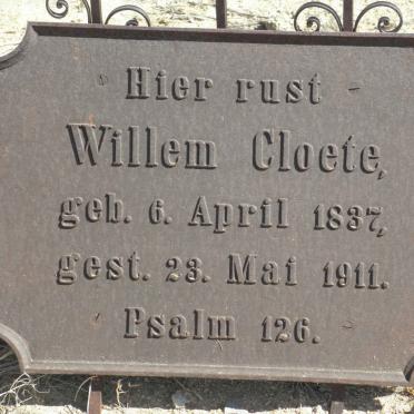 CLOETE Willem 1837-1911