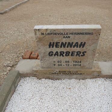 GARBERS Hennah 1924-2014