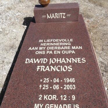 MARITZ Dawid Johannes Francios 1946-2003