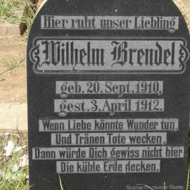 BRENDEL Wilhelm 1910-1912