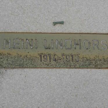 LINDHORST Heini 1914-1916