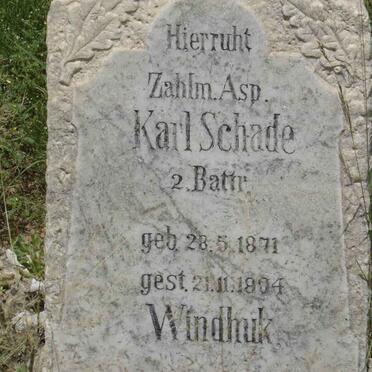 SCHADE Karl 1871-1904