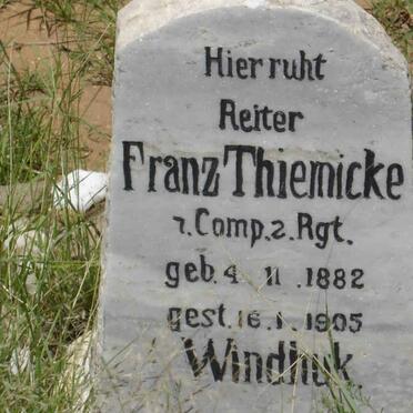 THIEMICKE Franz 1882-1905