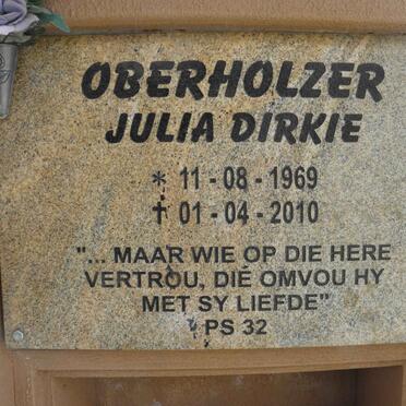 OBERHOLZER Julia Dirkie 1969-2010