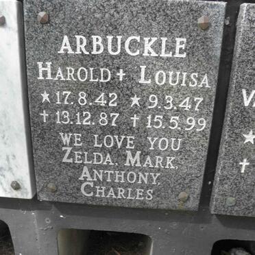 ARBUCKLE Harold 1942-1987 &amp; Louisa 1947-1999