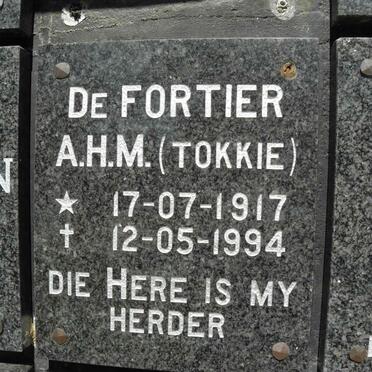 FORTIER A.H.M., de 1917-1994