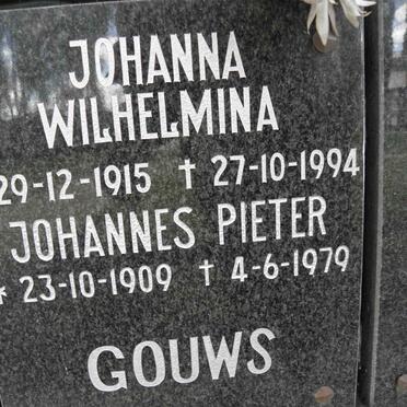 GOUWS Johannes Pieter 1909-1979 &amp; Johanna Wilhelmina 1915-1994