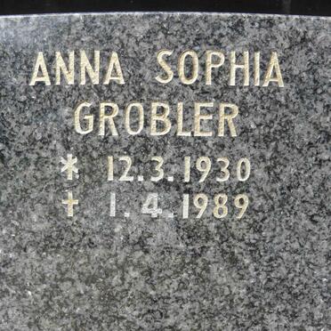 GROBLER Anna Sophia 1930-1989