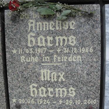 HARMS Max 1924-2010 &amp; Annelise 1917-1986