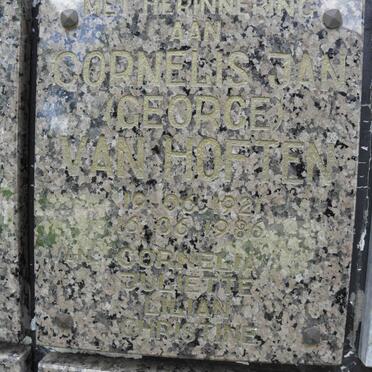 HOFTEN Cornelis Jan George, van 1921-1986