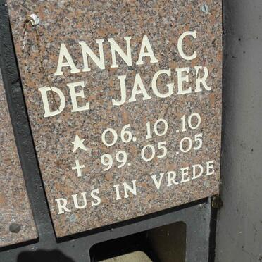 JAGER Anna C., de 1906-1999