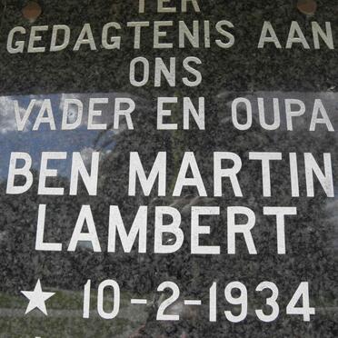 LAMBERT Ben Martin 1934-1988