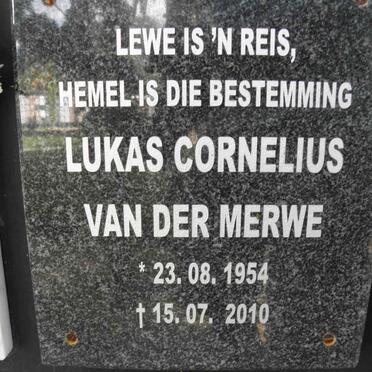 MERWE Lukas Cornelius, van der 1954-2010