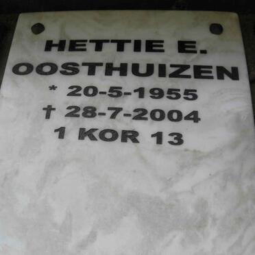 OOSTHUIZEN Hettie E. 1955-2004
