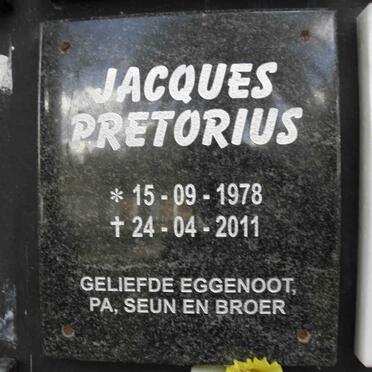 PRETORIUS Jacques 1978-2011