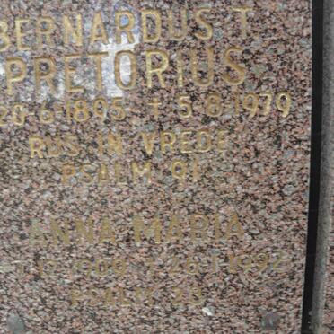 PRETORIUS Bernardus T. 1895-1979 &amp; Anna Maria 1909-1992