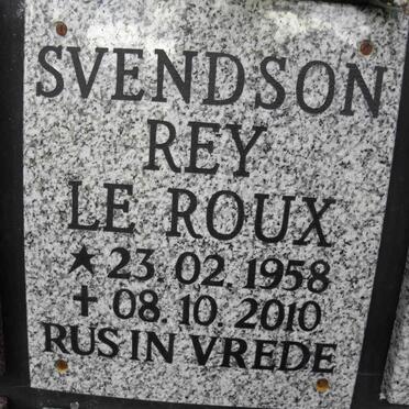 ROUX Svendson Rey, le 1958-2010