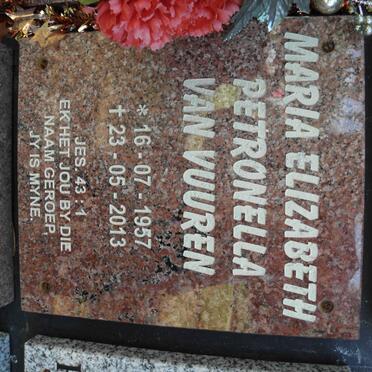 VUUREN Maria Elizabeth Petronella, van 1957-2013