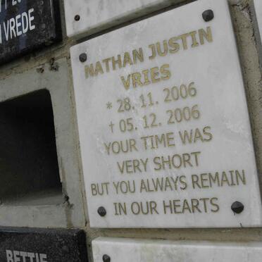 VRIES Nathan Justin 2006-2006