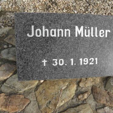 MULLER Johann -1921