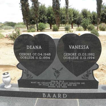 BAARD Deana 1948-1994 :: BAARD Vanessa 1982-1994