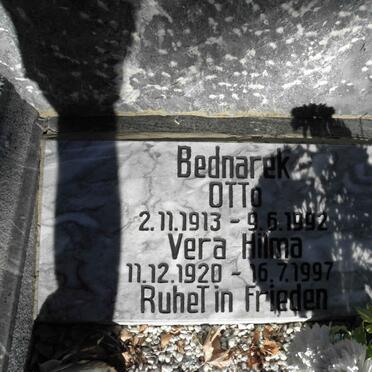 BEDNAREK Otto 1913-1992 &amp; Vera Hilma 1920-1997