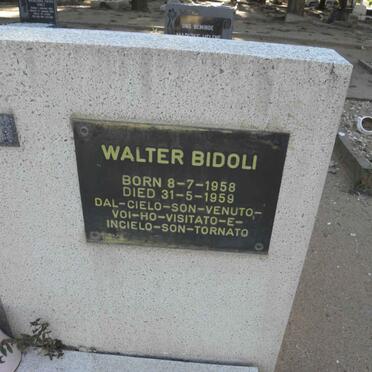 BIDOLI Walter 1958-1959