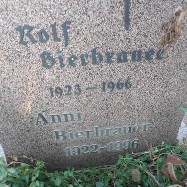 BIERBRAUER Rolf 1923-1966 &amp; Anni 1922-1996