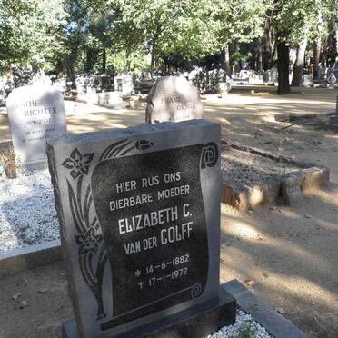 COLFF Elizabeth C., van der 1882-1972