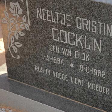 COCKLIN Neeltje Cristina nee VAN DIJK 1884-1982