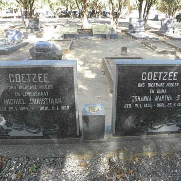 COETZEE Michiel Christiaan 1884-1969 &amp; Johanna Martha S. 1896-1982