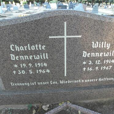 DENNEWILL Willy 1914-1967 &amp; Charlotte 1914-1964