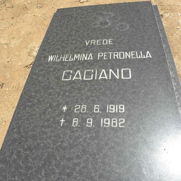 GAGIANO Wilhelmina Petronella 1919-1982