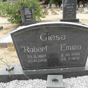 GIESE Robert 1890-1969 &amp; Emma 1903-1979
