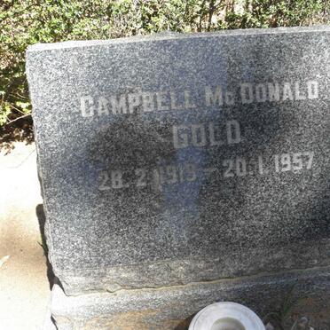 GOLD Campbell McDonald 1919-1957