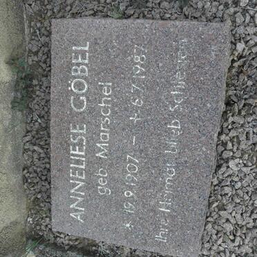 GÖBEL Anneliese nee MARSCHEL 1907-1987